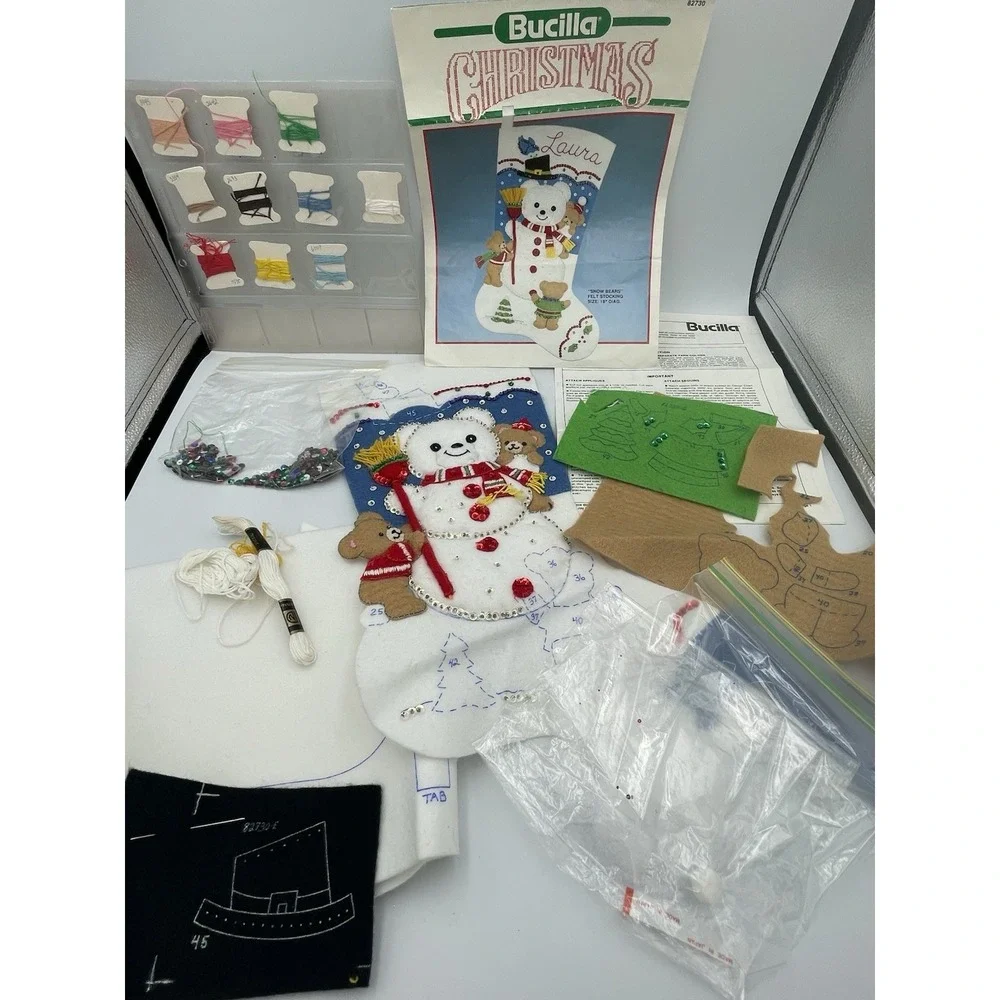 Bucilla Felt Stocking Kit Snow Bears 18